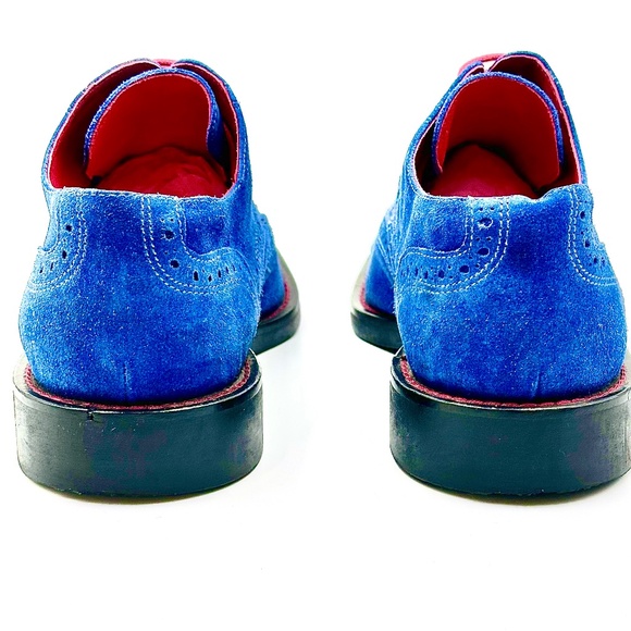 Bugatchi Suede Wingtip Derby's Mens SZ 9.5 - Picture 5 of 16